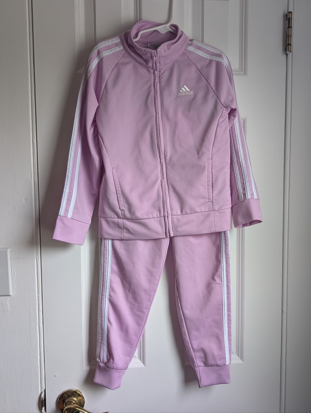 Adidas Girls Lavender Track Suit Size 6